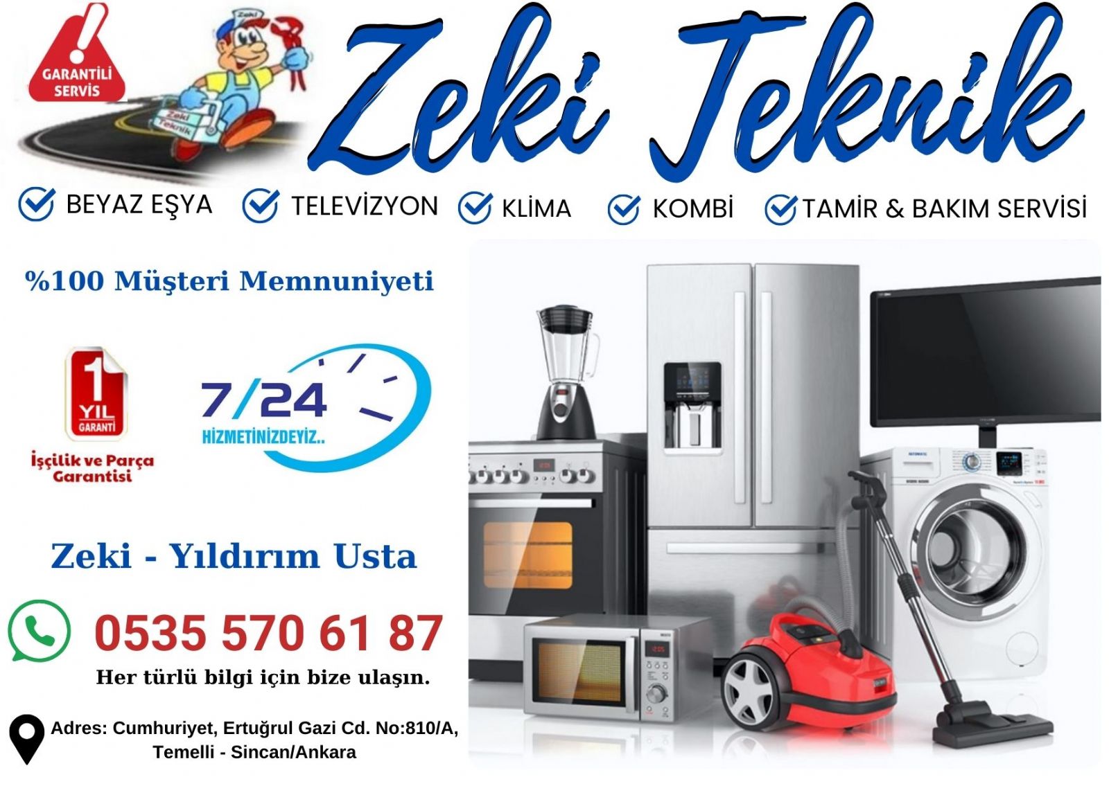 Temelli Beyaz Eşya Servisi
